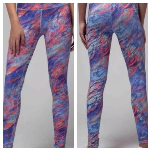 Ivivva Rhythmic Tight - Blue/Orange I Size 10 - Picture 1 of 5